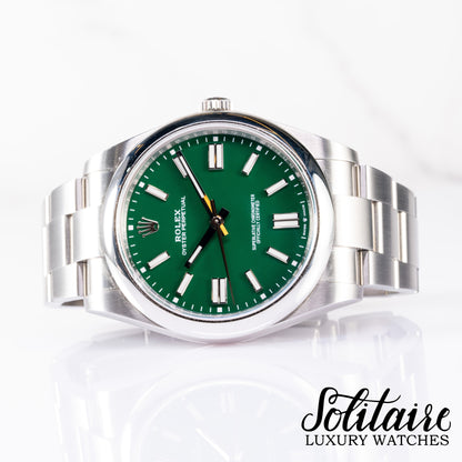 Rolex Oyster Perpetual 41 Green 124300 2022 Feb