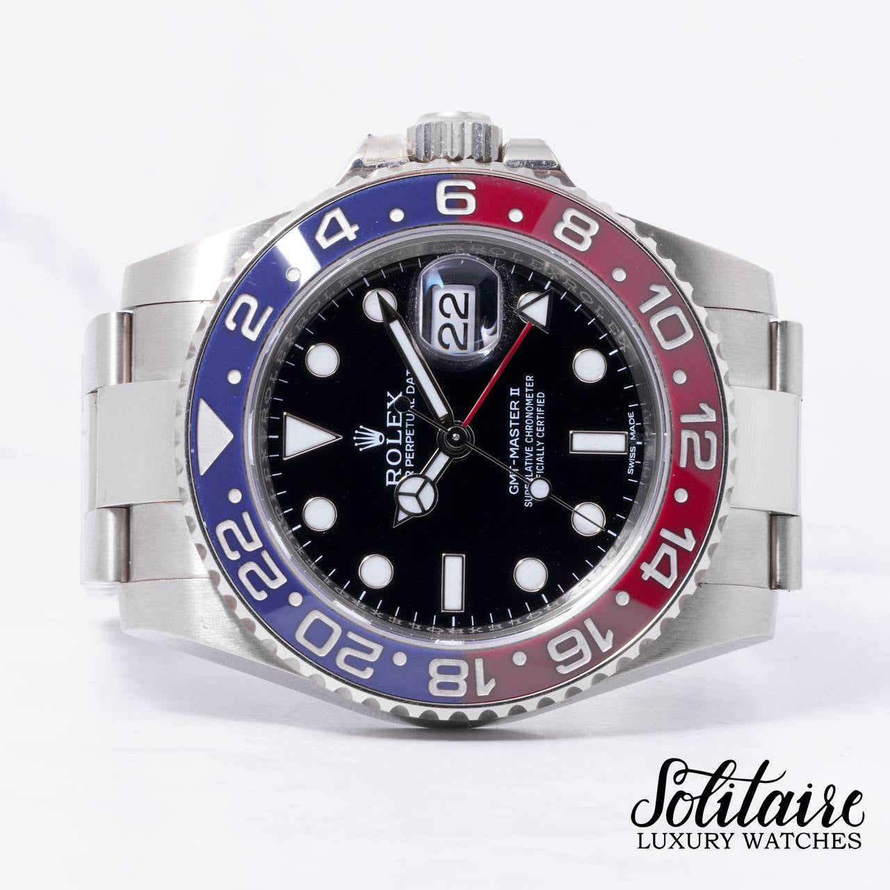 LIKE NEW Rolex GMT Master II Pepsi White Gold Oyster 116719BLRO