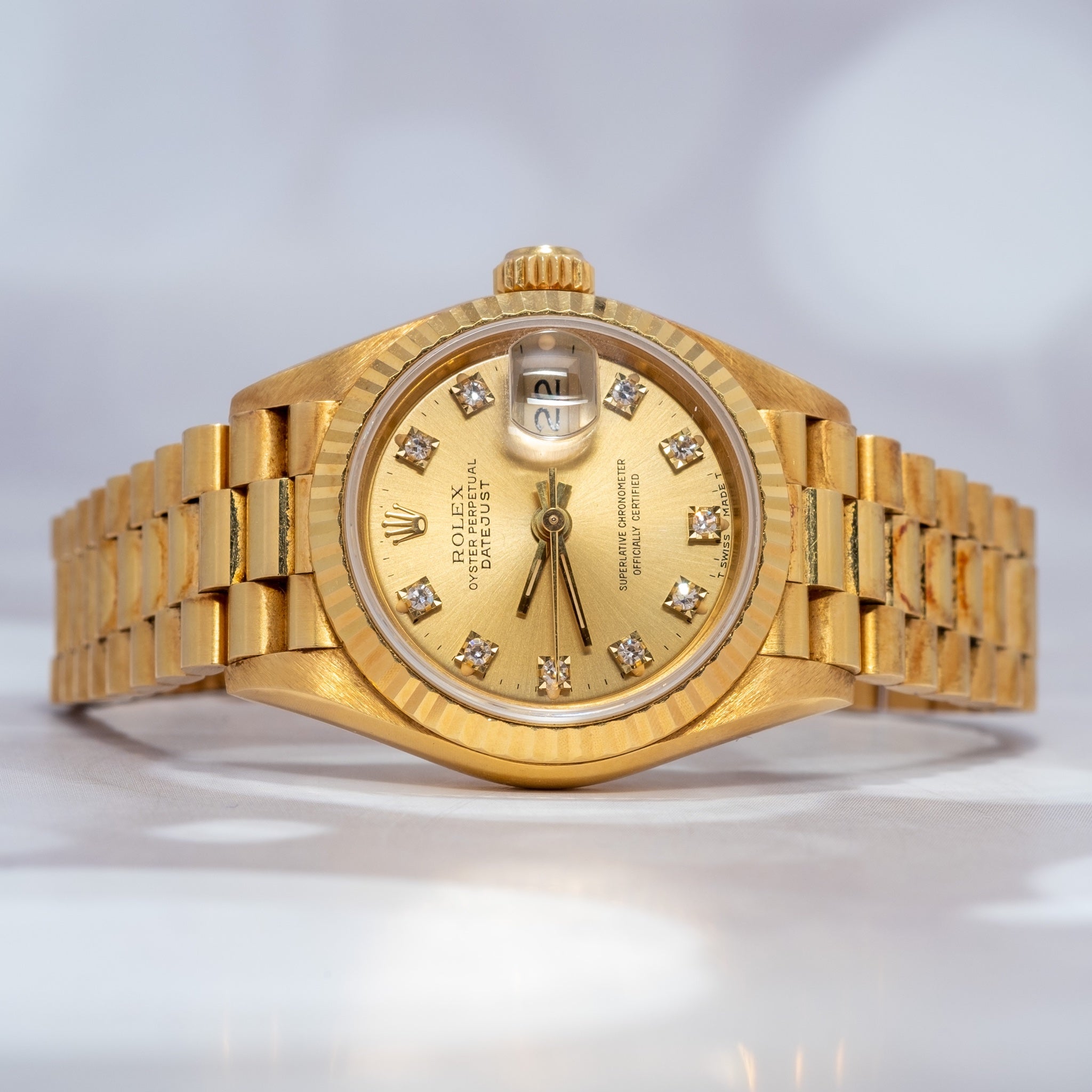 Rolex Lady-Datejust 10PT Champagne Dial 69178 26MM (R Series ...